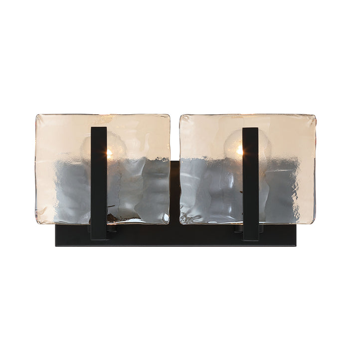 Golden - 3164-BA2 BLK-AWG - Two Light Vanity - Aenon - Matte Black