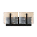 Golden - 3164-BA2 BLK-AWG - Two Light Vanity - Aenon - Matte Black