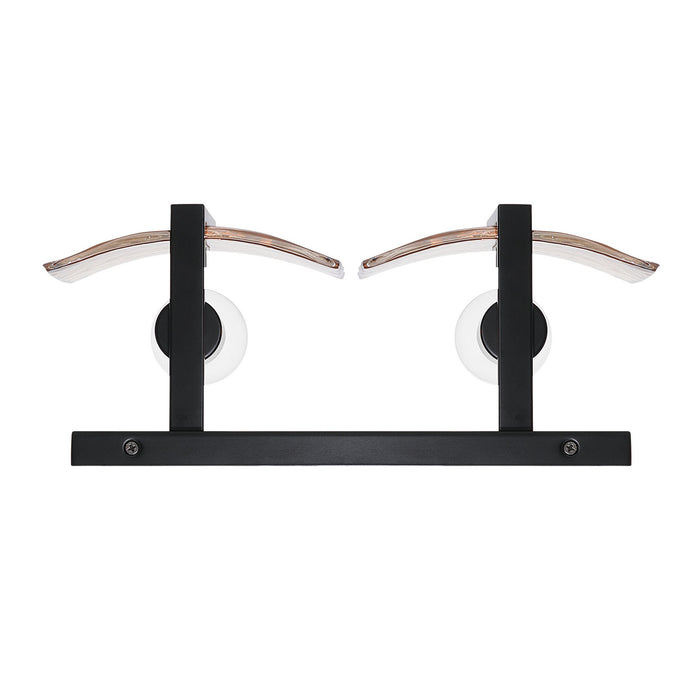 Golden - 3164-BA2 BLK-AWG - Two Light Vanity - Aenon - Matte Black