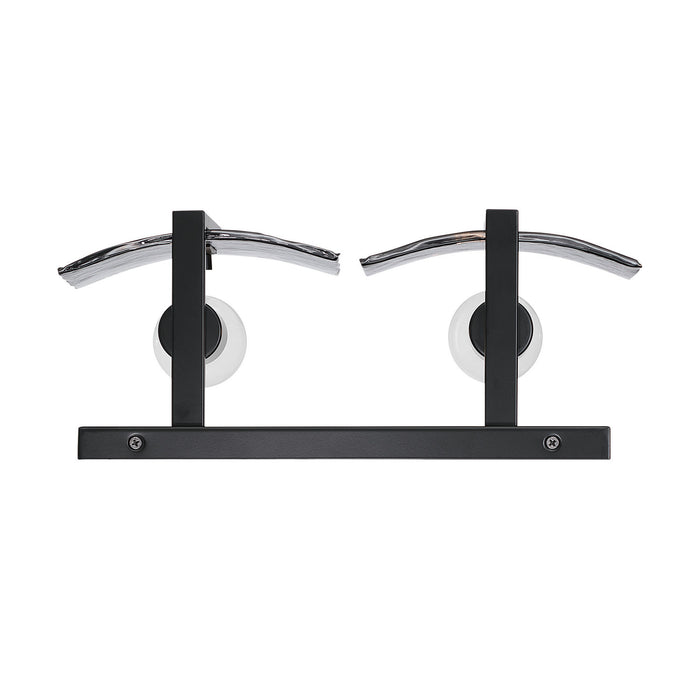 Golden - 3164-BA2 BLK-SWG - Two Light Vanity - Aenon - Matte Black
