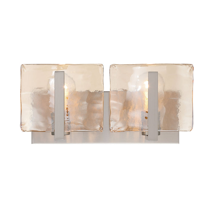 Golden - 3164-BA2 PW-AWG - Two Light Vanity - Aenon - Pewter