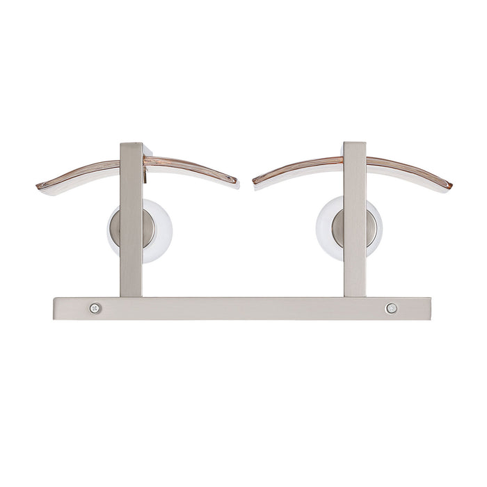 Golden - 3164-BA2 PW-AWG - Two Light Vanity - Aenon - Pewter