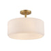 Trans Globe Imports - 16234 AG-FR - Four Light Semi-Flush Mount - Quartz Quarters - Antique Gold / Frosted