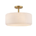 Trans Globe Imports - 16234 AG-FR - Four Light Semi-Flush Mount - Quartz Quarters - Antique Gold / Frosted