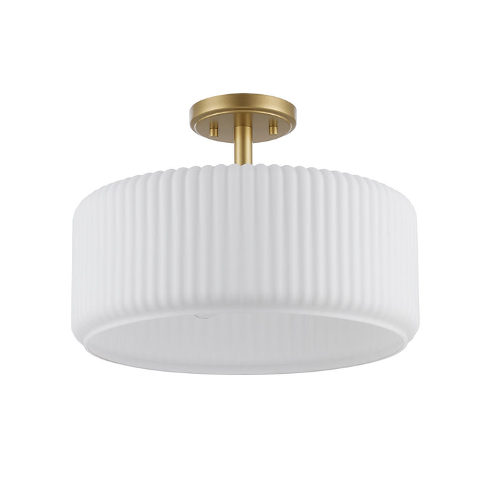 Trans Globe Imports - 16234 AG-FR - Four Light Semi-Flush Mount - Quartz Quarters - Antique Gold / Frosted