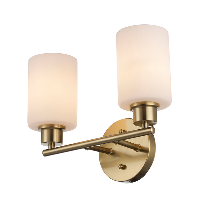 Trans Globe Imports - 72022 AG-FR - Two Light Vanity - Kai - Antique Gold / Frosted