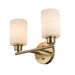 Trans Globe Imports - 72022 AG-FR - Two Light Vanity - Kai - Antique Gold / Frosted