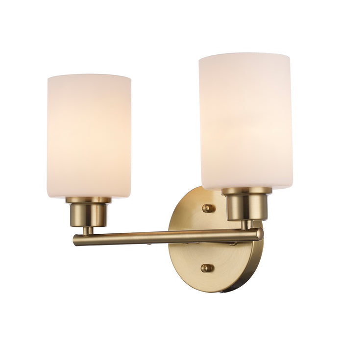 Trans Globe Imports - 72022 AG-FR - Two Light Vanity - Kai - Antique Gold / Frosted