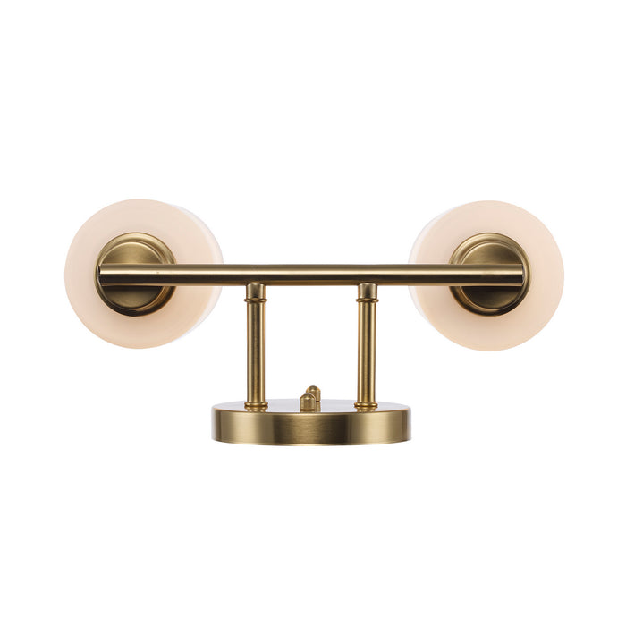 Trans Globe Imports - 72022 AG-FR - Two Light Vanity - Kai - Antique Gold / Frosted