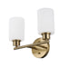 Trans Globe Imports - 72022 AG-FR - Two Light Vanity - Kai - Antique Gold / Frosted