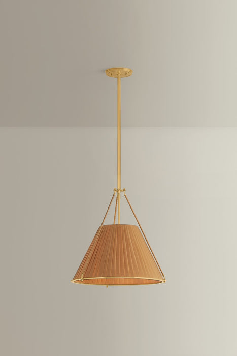 Hudson Valley - 1143-AGB - Three Light Pendant - Sunside - Aged Brass