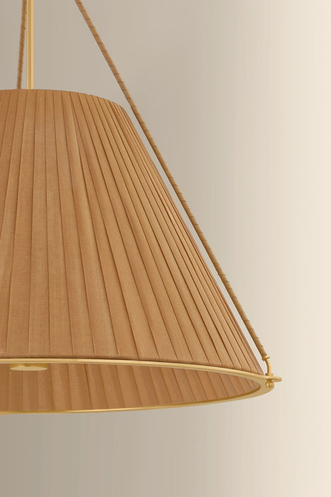 Hudson Valley - 1144-AGB - Four Light Pendant - Sunside - Aged Brass