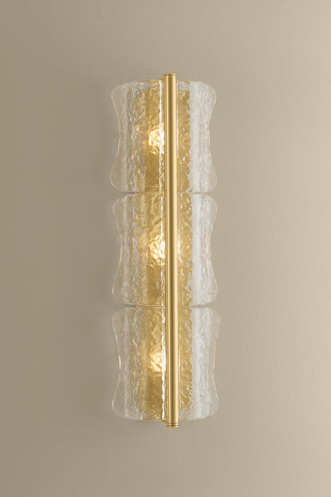 Hudson Valley - 1373-AGB - Three Light Wall Sconce - Fosterdale - Aged Brass
