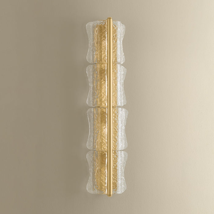 Hudson Valley - 1374-AGB - Four Light Wall Sconce - Fosterdale - Aged Brass