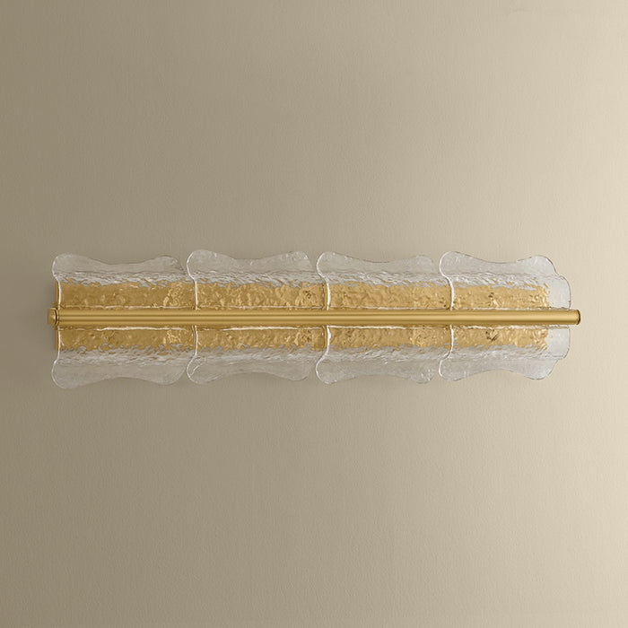 Hudson Valley - 1374-AGB - Four Light Wall Sconce - Fosterdale - Aged Brass