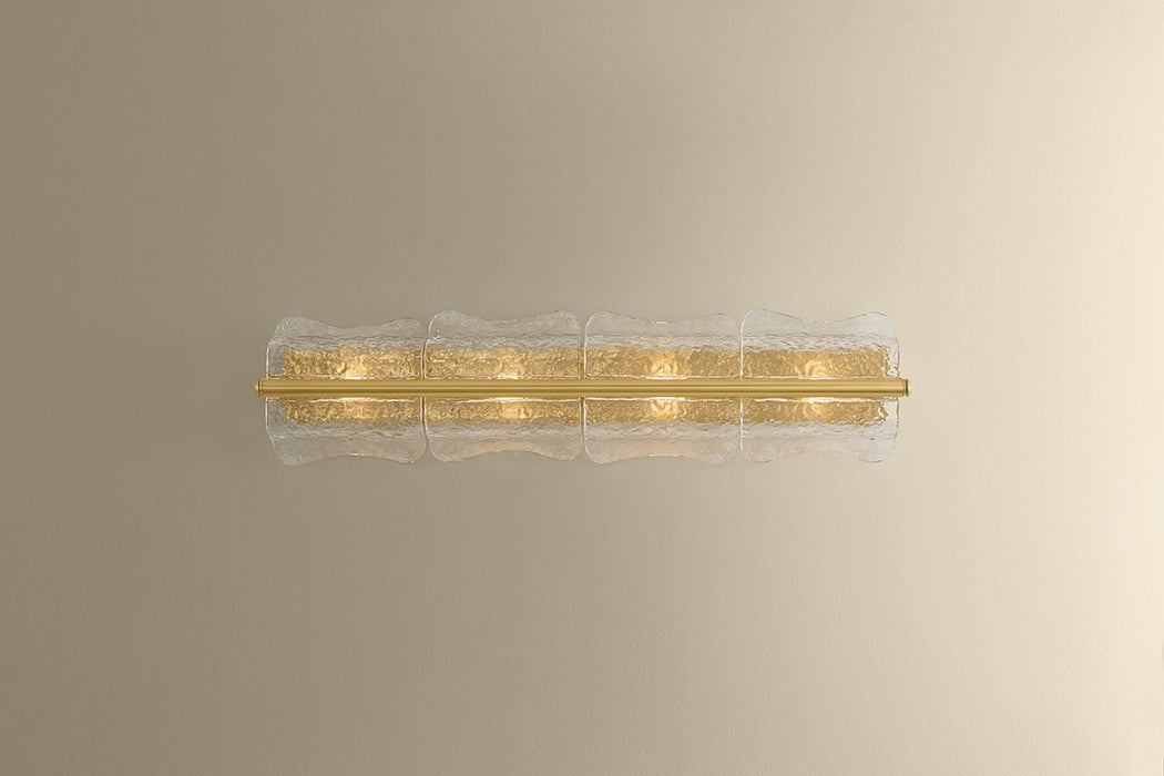 Hudson Valley - 1374-AGB - Four Light Wall Sconce - Fosterdale - Aged Brass