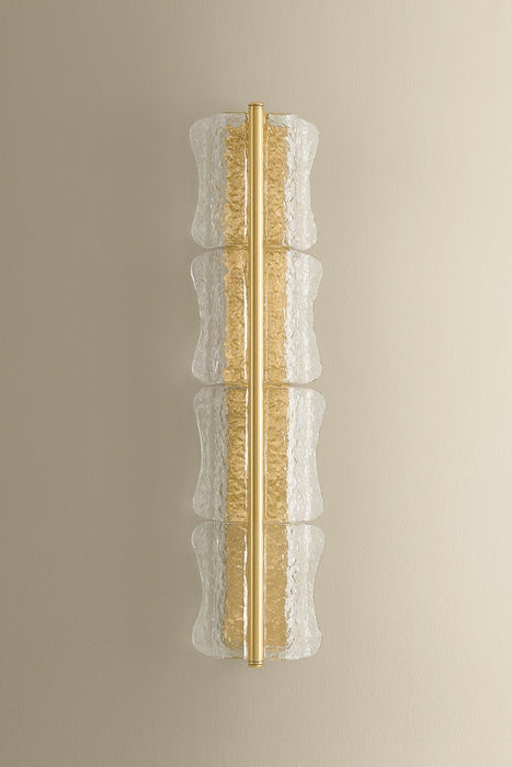 Hudson Valley - 1374-AGB - Four Light Wall Sconce - Fosterdale - Aged Brass