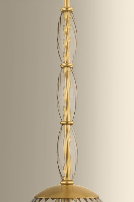 Hudson Valley - 2417-AGB - One Light Pendant - Bleecker - Aged Brass