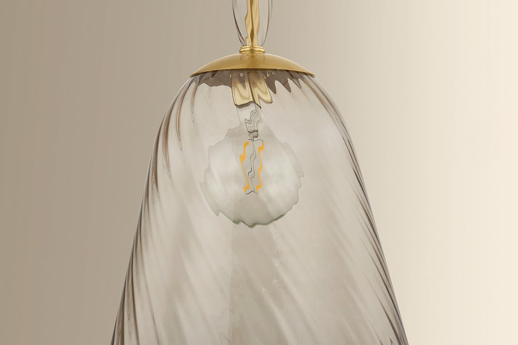 Hudson Valley - 2417-AGB - One Light Pendant - Bleecker - Aged Brass