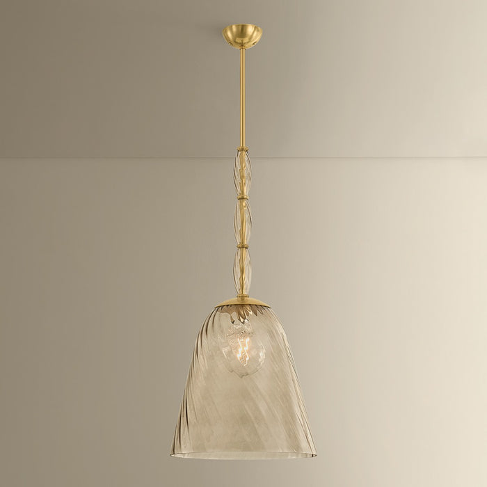Hudson Valley - 2417-AGB - One Light Pendant - Bleecker - Aged Brass