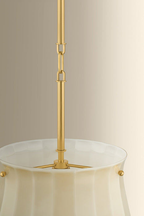 Hudson Valley - 3113-AGB - One Light Pendant - Nevins - Aged Brass