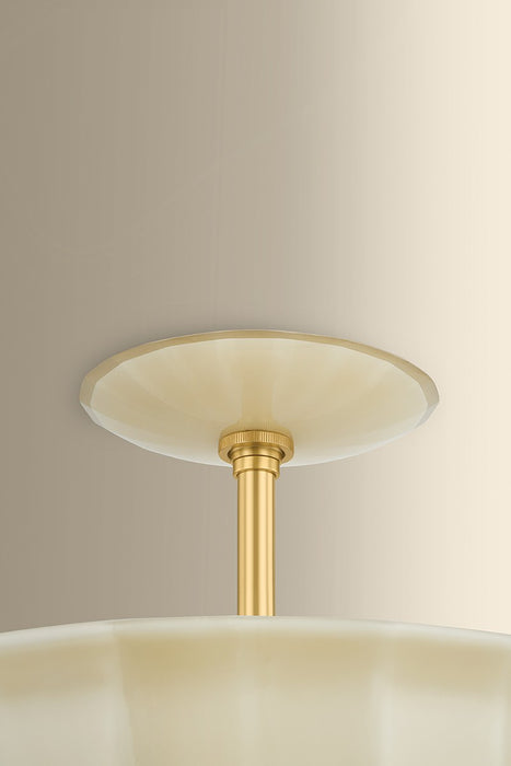 Hudson Valley - 3115-AGB - One Light Semi Flush Mount - Nevins - Aged Brass