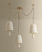 Hudson Valley - 3635-PBR/CIC - Three Light Chandelier - Omi - Patina Brass