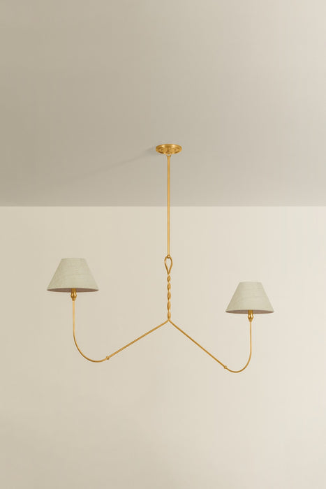 Hudson Valley - 4560-VGL - Two Light Linear - Dekalb - Vintage Gold Leaf