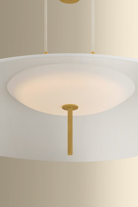 Hudson Valley - 4751-AGB/SWH - LED Pendant - Emmons - Aged Brass