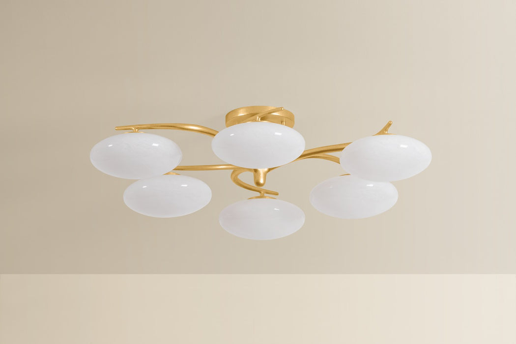Hudson Valley - 5006-VGL - LED Semi Flush Mount - Bayberry - Vintage Gold Leaf