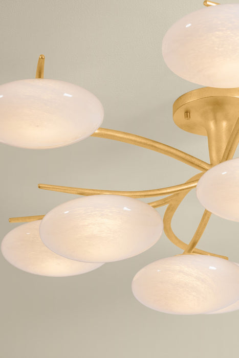 Hudson Valley - 5013-VGL - LED Semi Flush Mount - Bayberry - Vintage Gold Leaf