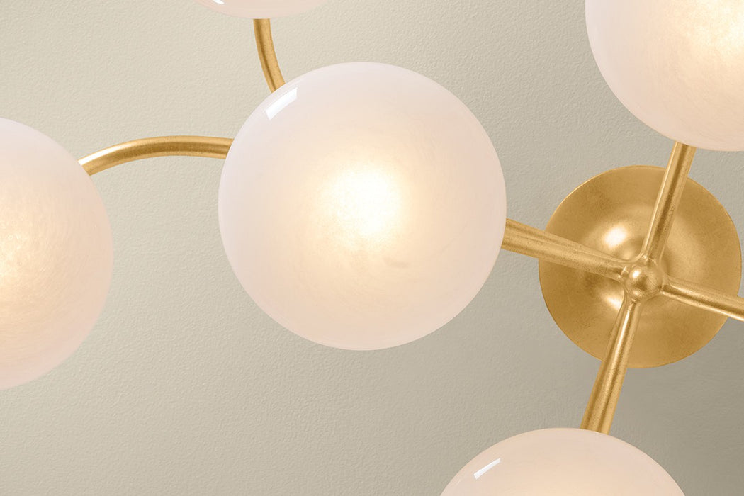 Hudson Valley - 5013-VGL - LED Semi Flush Mount - Bayberry - Vintage Gold Leaf