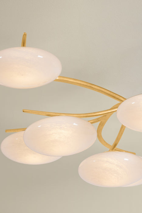 Hudson Valley - 5013-VGL - LED Semi Flush Mount - Bayberry - Vintage Gold Leaf