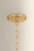 Hudson Valley - 5314-AGB/CCP - One Light Pendant - Southfields - Aged Brass