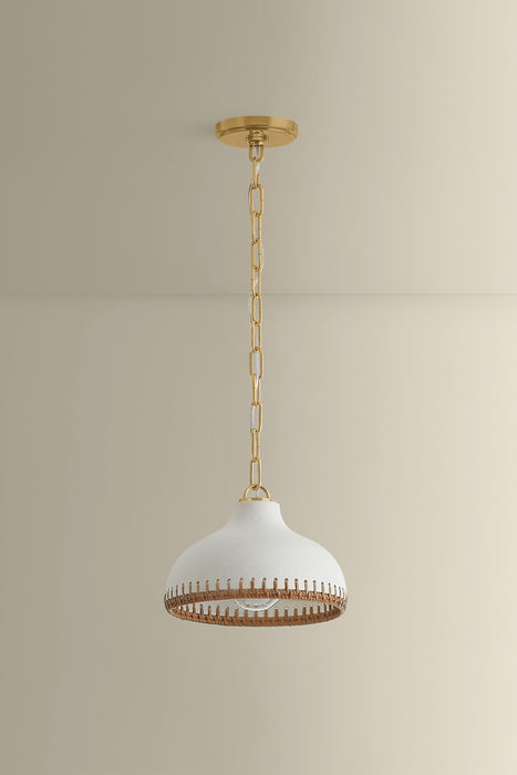 Hudson Valley - 5314-AGB/CCP - One Light Pendant - Southfields - Aged Brass