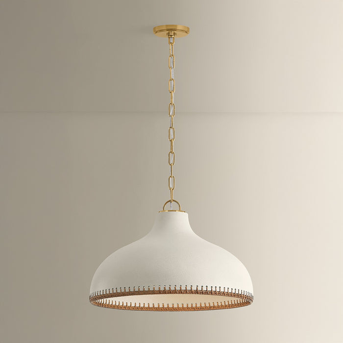 Hudson Valley - 5322-AGB/CCP - One Light Pendant - Southfields - Aged Brass
