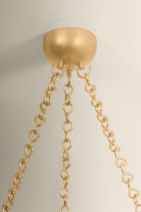 Hudson Valley - 6208-VGL - Eight Light Chandelier - Hayworth - Vintage Gold Leaf