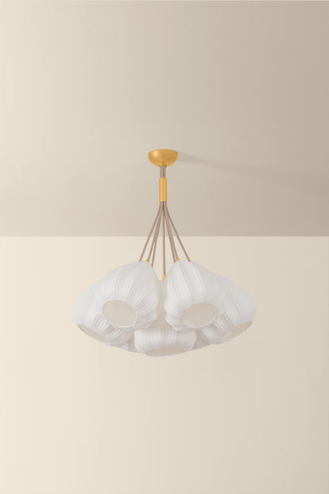 Hudson Valley - 6528-VGL - Seven Light Chandelier - Livonia - Vintage Gold Leaf