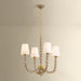 Hudson Valley - 6844-AGB - Four Light Chandelier - Calumet - Aged Brass