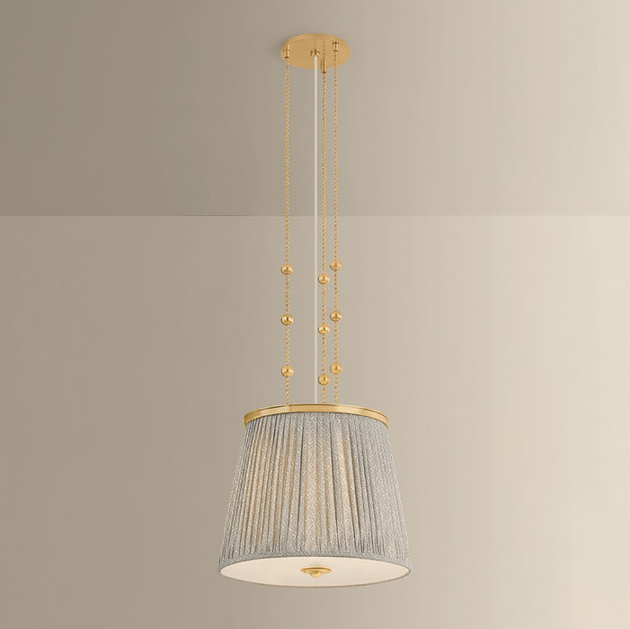 Hudson Valley - 8519-AGB - One Light Pendant - Valeria - Aged Brass