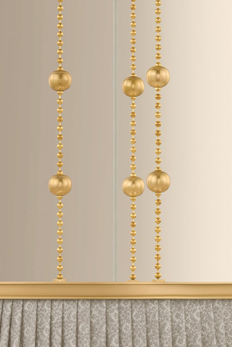 Hudson Valley - 8528-AGB - Three Light Pendant - Valeria - Aged Brass