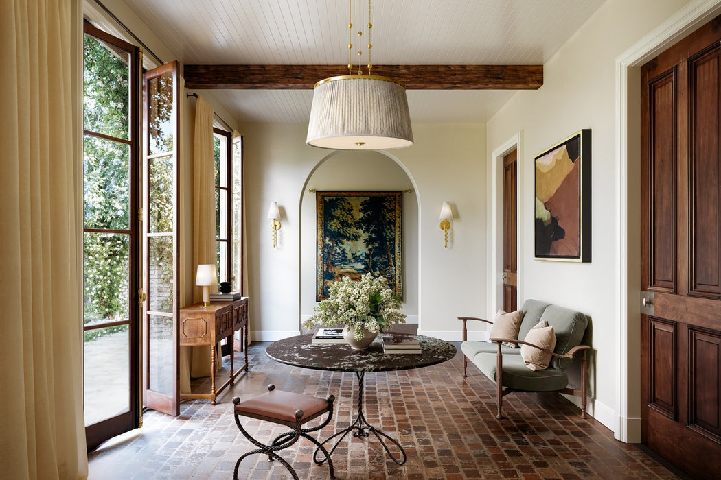 Hudson Valley - 8528-AGB - Three Light Pendant - Valeria - Aged Brass