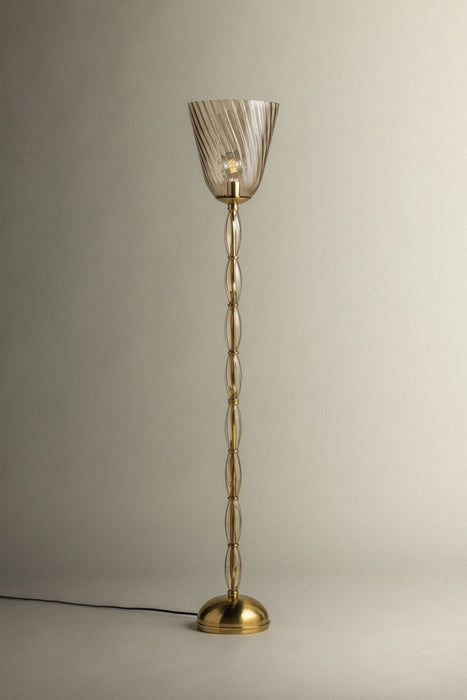 Hudson Valley - L2463-AGB - One Light Floor Lamp - Bleecker - Aged Brass