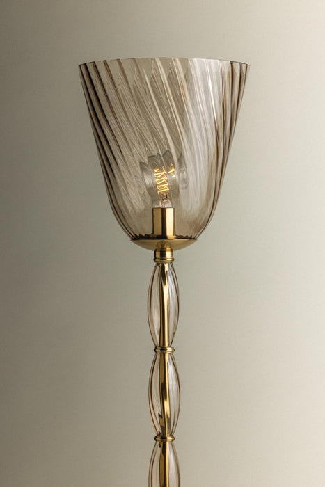 Hudson Valley - L2463-AGB - One Light Floor Lamp - Bleecker - Aged Brass