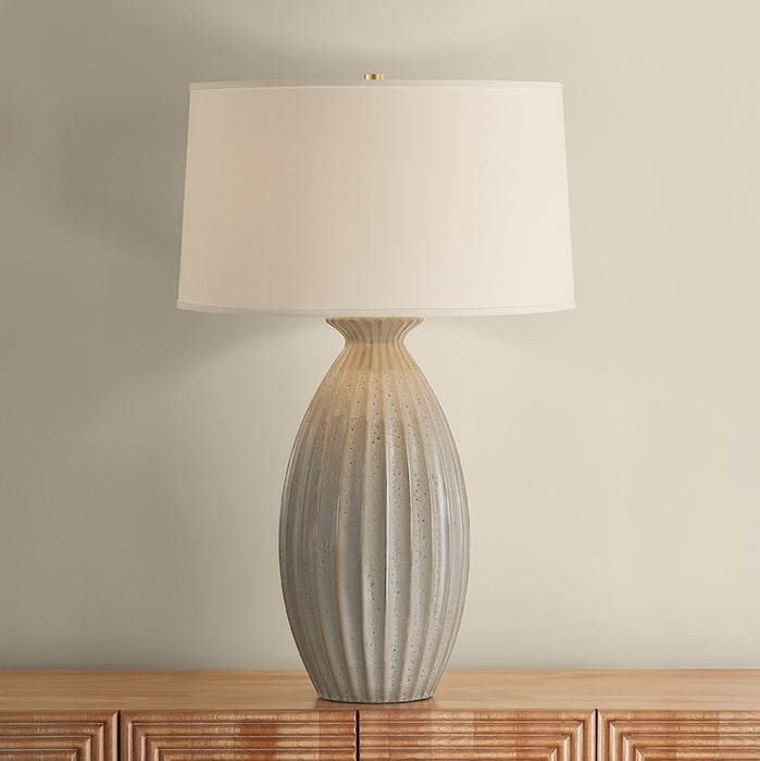 Hudson Valley - L2841-AGB/CTV - One Light Table Lamp - Box Elder - Aged Brass