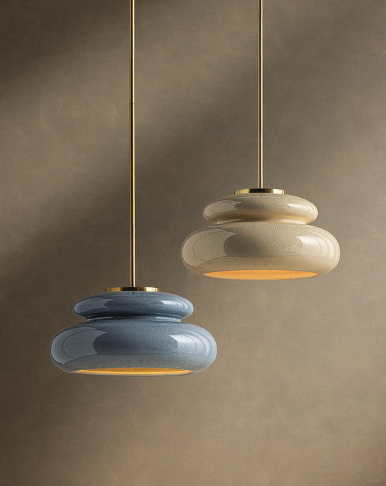 Mitzi - H1145701-AGB/CBR - One Light Pendant - Pia - Aged Brass