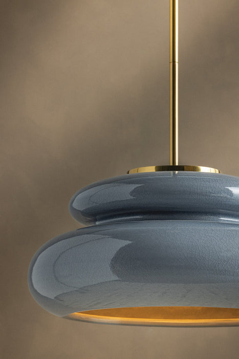Mitzi - H1145701-AGB/CCC - One Light Pendant - Pia - Aged Brass