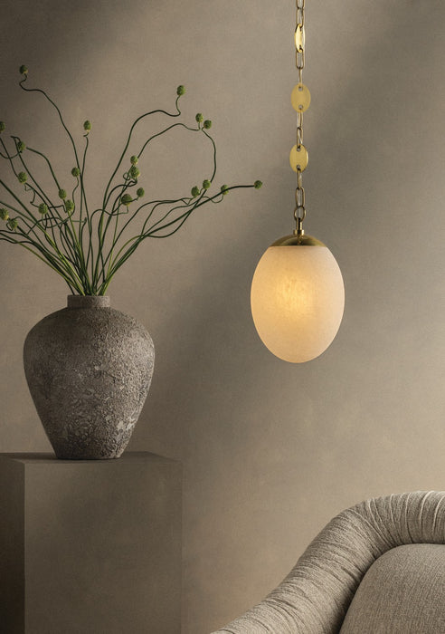 Mitzi - H1146701S-AGB - One Light Pendant - Nell - Aged Brass