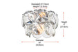 Elegant Lighting - 1010F16C-01CR - Six Light Flush Mount - Charlotte - Chrome