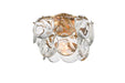 Elegant Lighting - 1010F16SG-01CR - Six Light Flush Mount - Charlotte - Satin Gold